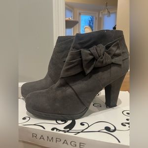 Grey faux suede bootie. Worn once. Size 8
